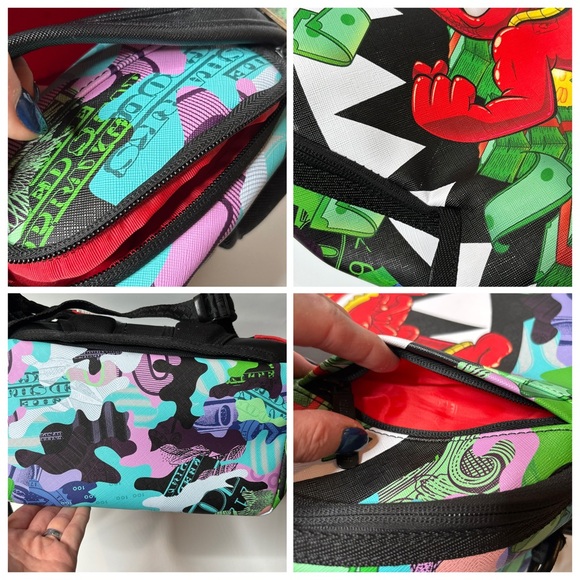 Sprayground Unisex Diablo Flexing On You DLXSV Backpack 910B7338NSZ Multicolor - Picture 2 of 16